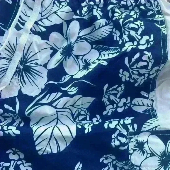 RoundTree & York Hawaiian Style Mens Swim Trunks Large - Picture 4 of 14